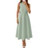 imageZESICA Womens Summer Sleeveless Maxi Dresses 2026 Formal Crewneck A Line Elegant Cocktail Party Flowy Long DressSage