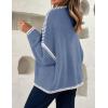 image:imageZESICA Crdigans for Women Trendy 2026 Tie Front Bow Sweaters Casual Long Sleeve Winter Clothing CoatsBlue