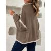 image:imageZESICA Crdigans for Women Trendy 2026 Tie Front Bow Sweaters Casual Long Sleeve Winter Clothing CoatsCamel