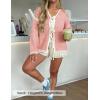 image:imageZESICA Crdigans for Women Trendy 2026 Tie Front Bow Sweaters Casual Long Sleeve Winter Clothing CoatsPink