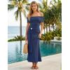 image:imageZESICA Womens 2026 Off Shoulder Bodycon Maxi Dress Summer Spring Formal Elegant Cocktail Party Wedding Guest Midi DressesNavy