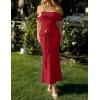 image:imageZESICA Womens 2026 Off Shoulder Bodycon Maxi Dress Summer Spring Formal Elegant Cocktail Party Wedding Guest Midi DressesRed