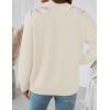 image:imageZESICA Womens Fall Long Sleeve Sweaters 2026 Crew Neck Knit Loose Dressy Pullover Tops Winter Trendy OutfitsApricot