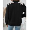 image:imageZESICA Womens Fall Long Sleeve Sweaters 2026 Crew Neck Knit Loose Dressy Pullover Tops Winter Trendy OutfitsBlack