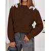 image:imageZESICA Womens Fall Long Sleeve Sweaters 2026 Crew Neck Knit Loose Dressy Pullover Tops Winter Trendy OutfitsCaramel