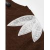 image:imageZESICA Womens Fall Long Sleeve Sweaters 2026 Crew Neck Knit Loose Dressy Pullover Tops Winter Trendy OutfitsCaramel