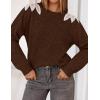 image:imageZESICA Womens Fall Long Sleeve Sweaters 2026 Crew Neck Knit Loose Dressy Pullover Tops Winter Trendy OutfitsCaramel