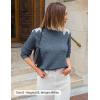 image:imageZESICA Womens Fall Long Sleeve Sweaters 2026 Crew Neck Knit Loose Dressy Pullover Tops Winter Trendy OutfitsDustyblue