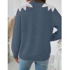 image:imageZESICA Womens Fall Long Sleeve Sweaters 2026 Crew Neck Knit Loose Dressy Pullover Tops Winter Trendy OutfitsDustyblue