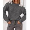 image:imageZESICA Womens Fall Long Sleeve Sweaters 2026 Crew Neck Knit Loose Dressy Pullover Tops Winter Trendy OutfitsGrey