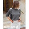image:imageZESICA Womens Fall Long Sleeve Sweaters 2026 Crew Neck Knit Loose Dressy Pullover Tops Winter Trendy OutfitsGrey
