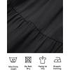 image:imageZESICA Womens 2026 Summer Casual Flutter Short Sleeve Crew Neck Smocked Elastic Waist Tiered Midi DressBlack