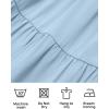 image:imageZESICA Womens 2026 Summer Casual Flutter Short Sleeve Crew Neck Smocked Elastic Waist Tiered Midi DressBlue