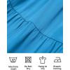 image:imageZESICA Womens 2026 Summer Casual Flutter Short Sleeve Crew Neck Smocked Elastic Waist Tiered Midi DressCobalt Blue