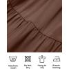 image:imageZESICA Womens 2026 Summer Casual Flutter Short Sleeve Crew Neck Smocked Elastic Waist Tiered Midi DressCoffee