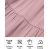 image:imageZESICA Womens 2026 Summer Casual Flutter Short Sleeve Crew Neck Smocked Elastic Waist Tiered Midi DressDark Pink