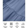 image:imageZESICA Womens 2026 Summer Casual Flutter Short Sleeve Crew Neck Smocked Elastic Waist Tiered Midi DressDusty Blue