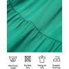 image:imageZESICA Womens 2026 Summer Casual Flutter Short Sleeve Crew Neck Smocked Elastic Waist Tiered Midi DressGreen