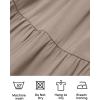 image:imageZESICA Womens 2026 Summer Casual Flutter Short Sleeve Crew Neck Smocked Elastic Waist Tiered Midi DressLight Khaki