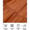 image:imageZESICA Womens 2026 Summer Casual Flutter Short Sleeve Crew Neck Smocked Elastic Waist Tiered Midi DressOrange