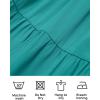 image:imageZESICA Womens 2026 Summer Casual Flutter Short Sleeve Crew Neck Smocked Elastic Waist Tiered Midi DressPeacock