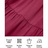 image:imageZESICA Womens 2026 Summer Casual Flutter Short Sleeve Crew Neck Smocked Elastic Waist Tiered Midi DressPlum