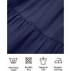 image:imageZESICA Womens 2026 Summer Casual Flutter Short Sleeve Crew Neck Smocked Elastic Waist Tiered Midi DressRoyal Blue
