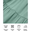 image:imageZESICA Womens 2026 Summer Casual Flutter Short Sleeve Crew Neck Smocked Elastic Waist Tiered Midi DressSage