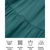 image:imageZESICA Womens 2026 Summer Casual Flutter Short Sleeve Crew Neck Smocked Elastic Waist Tiered Midi DressTeal Green