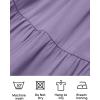 image:imageZESICA Womens 2026 Summer Casual Flutter Short Sleeve Crew Neck Smocked Elastic Waist Tiered Midi DressViolet