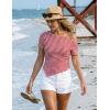image:imageZESICA Womens Summer Off The Shoulder Going Out Tops 2026 Short Sleeve Asymmetrical Ruched Fitted Shirts Trendy Y2K TopRed