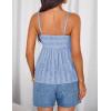 image:imageZESICA Womens Summer Spaghetti Strap Tank Tops 2026 Trendy Going Out Sleeveless V Neck Flowy Y2K Cami Top Fashion OutfitsBlue