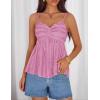 image:imageZESICA Womens Summer Spaghetti Strap Tank Tops 2026 Trendy Going Out Sleeveless V Neck Flowy Y2K Cami Top Fashion OutfitsPink