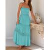 image:imageZESICA Womens 2026 Summer Boho Maxi Dresses Strapless Off Shoulder Lace Flowy A Line Beach Vacation Long SundressAqua