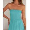 image:imageZESICA Womens 2026 Summer Boho Maxi Dresses Strapless Off Shoulder Lace Flowy A Line Beach Vacation Long SundressAqua