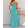 image:imageZESICA Womens 2026 Summer Boho Maxi Dresses Strapless Off Shoulder Lace Flowy A Line Beach Vacation Long SundressAqua