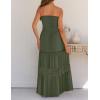 image:imageZESICA Womens 2026 Summer Boho Maxi Dresses Strapless Off Shoulder Lace Flowy A Line Beach Vacation Long SundressArmygreen