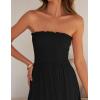 image:imageZESICA Womens 2026 Summer Boho Maxi Dresses Strapless Off Shoulder Lace Flowy A Line Beach Vacation Long SundressBlack