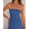 image:imageZESICA Womens 2026 Summer Boho Maxi Dresses Strapless Off Shoulder Lace Flowy A Line Beach Vacation Long SundressBlue