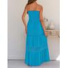 image:imageZESICA Womens 2026 Summer Boho Maxi Dresses Strapless Off Shoulder Lace Flowy A Line Beach Vacation Long SundressCobalt
