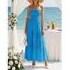 image:imageZESICA Womens 2026 Summer Boho Maxi Dresses Strapless Off Shoulder Lace Flowy A Line Beach Vacation Long SundressCobalt