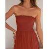 image:imageZESICA Womens 2026 Summer Boho Maxi Dresses Strapless Off Shoulder Lace Flowy A Line Beach Vacation Long SundressDarkorange