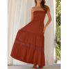 image:imageZESICA Womens 2026 Summer Boho Maxi Dresses Strapless Off Shoulder Lace Flowy A Line Beach Vacation Long SundressDarkorange