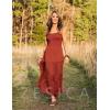 image:imageZESICA Womens 2026 Summer Boho Maxi Dresses Strapless Off Shoulder Lace Flowy A Line Beach Vacation Long SundressDarkorange