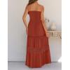 image:imageZESICA Womens 2026 Summer Boho Maxi Dresses Strapless Off Shoulder Lace Flowy A Line Beach Vacation Long SundressDarkorange