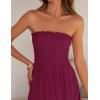 image:imageZESICA Womens 2026 Summer Boho Maxi Dresses Strapless Off Shoulder Lace Flowy A Line Beach Vacation Long SundressFuchsia
