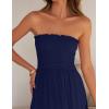 image:imageZESICA Womens 2026 Summer Boho Maxi Dresses Strapless Off Shoulder Lace Flowy A Line Beach Vacation Long SundressNavy