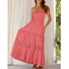 image:imageZESICA Womens 2026 Summer Boho Maxi Dresses Strapless Off Shoulder Lace Flowy A Line Beach Vacation Long SundressPeach