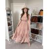 image:imageZESICA Womens 2026 Summer Boho Maxi Dresses Strapless Off Shoulder Lace Flowy A Line Beach Vacation Long SundressPink