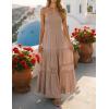 image:imageZESICA Womens 2026 Summer Boho Maxi Dresses Strapless Off Shoulder Lace Flowy A Line Beach Vacation Long SundressPink